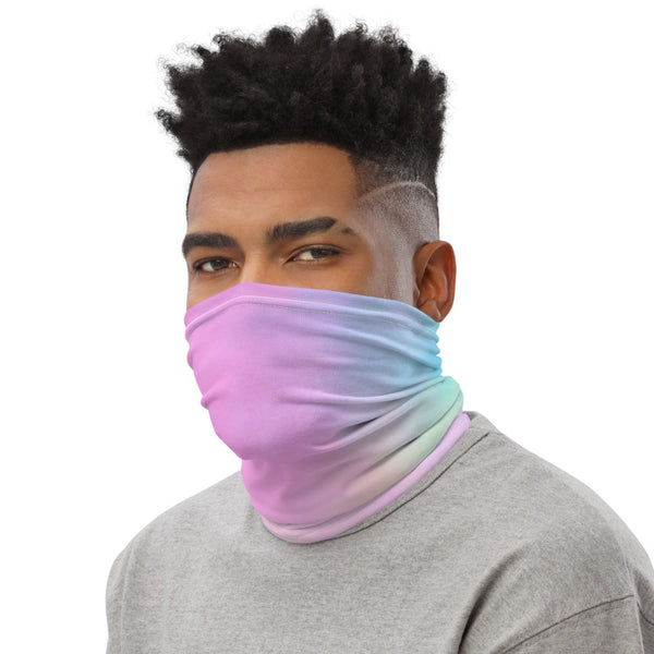 Cotton Candy Pink Neck Gaiter, Unisex Washable Reusable Bandana-Heidi Kimura Art LLC-Heidi Kimura Art LLC