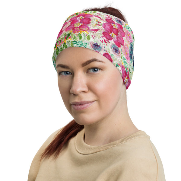 Floral Rose Face Masks, Floral Print Face Mask Shield, Luxury Premium Quality Cool And Cute One-Size Reusable Washable Scarf Headband Bandana - Made in USA/EU, Face Neck Warmers, Non-Medical Breathable Face Covers, Neck Gaiters, Face Mouth Cloth Coverings, Ear Warmer Headband, Winter Face Masks, Clothing Sports & Outdoors Face Scarf