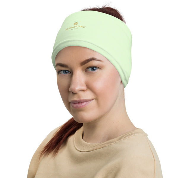 Light Green Face Mask Shield, Luxury Premium Quality Cool And Cute One-Size Reusable Washable Scarf Headband Bandana - Made in USA/EU, Winter Accessory For Dust/ Wind, Wilderness Face Scarf Winter, Face Warmer  