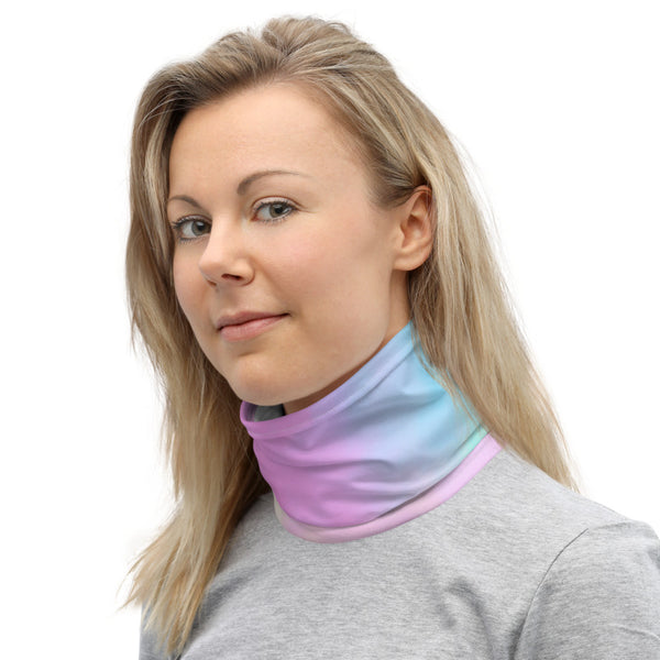 Cotton Candy Pink Neck Gaiter, Unisex Washable Reusable Bandana-Heidi Kimura Art LLC-Heidi Kimura Art LLC