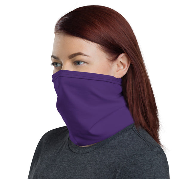 Dark Purple Face Mask Shield, Luxury Premium Quality Cool And Cute One-Size Reusable Washable Scarf Headband Bandana - Made in USA/EU, Winter Accessory For Dust/ Sand/ Wind, Wilderness Face Scarf Winter, Face Warmer  