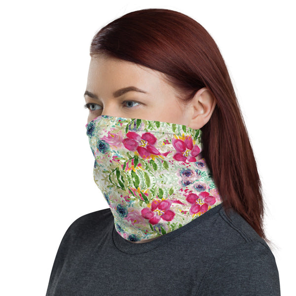  Floral Rose Face Masks, Floral Print Face Mask Shield, Luxury Premium Quality Cool And Cute One-Size Reusable Washable Scarf Headband Bandana - Made in USA/EU, Face Neck Warmers, Non-Medical Breathable Face Covers, Neck Gaiters, Face Mouth Cloth Coverings, Ear Warmer Headband, Winter Face Masks, Clothing Sports & Outdoors Face Scarf