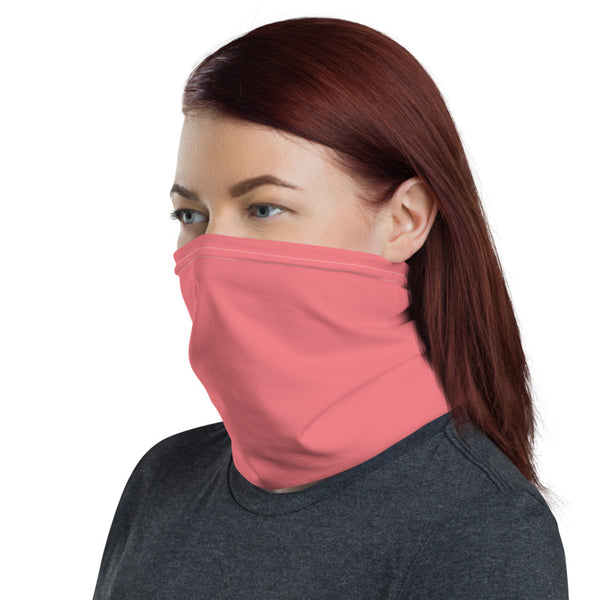 Peach Pink Face Mask Shield, Luxury Premium Quality Cool And Cute One-Size Reusable Washable Scarf Headband Bandana - Made in USA/EU, Winter Accessory For Dust/ Sand/ Wind, Wilderness Face Scarf Winter, Face Warmer, Neck Gaiter