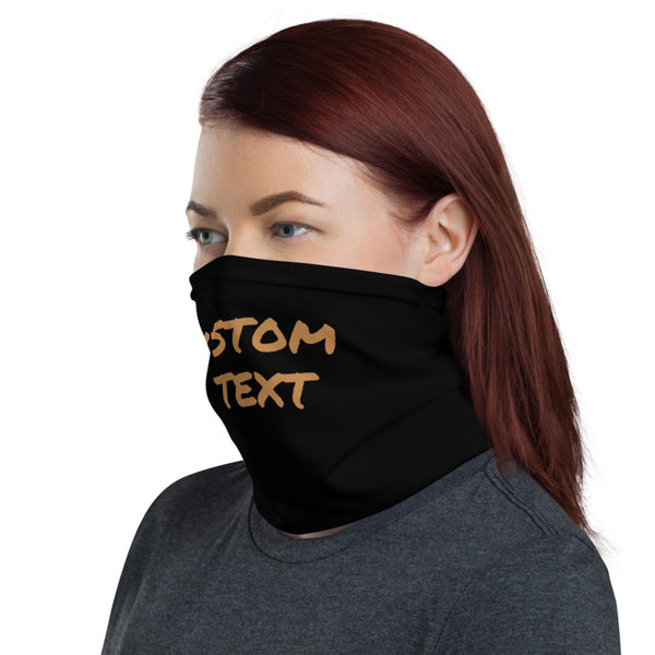 Custom Name/ Text Face Covering, Create Your Special Unique Personalized Face Mask, Washable Custom Image Luxury Premium Quality Cool And Cute One-Size Reusable Washable Scarf Headband Bandana - Made in USA/EU, Face Neck Warmers, Non-Medical Breathable Face Covers, Neck Gaiters  
