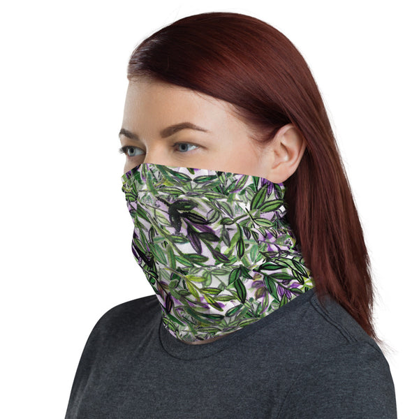 Green Tropical Leaf Face Masks, Tropical Exotic Palm Leaf Print Outdoor Anti-Dust Face Mask Shield, Luxury Premium Quality Cool And Cute One-Size Reusable Washable Scarf Headband Bandana - Made in USA/EU, Face Neck Warmers, Non-Medical Breathable Face Covers, Neck Gaiters, Face Mouth Cloth Coverings, Ear Warmer Headband, Winter Face Masks, Clothing Sports & Outdoors Face Scarf