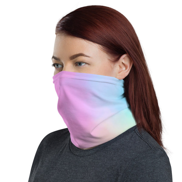 Cotton Candy Pink Neck Gaiter, Unisex Washable Reusable Bandana-Heidi Kimura Art LLC-Heidi Kimura Art LLC
