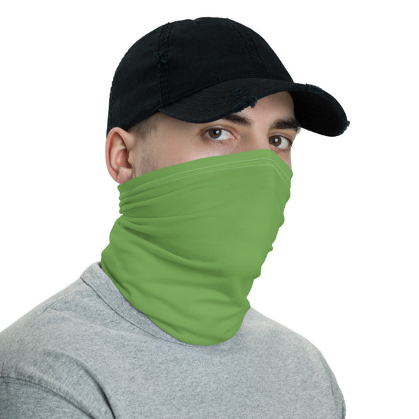 Apple Green Face Mask Shield, Cute One-Size Reusable Washable Scarf Headband Bandana-Made in USA/EU  