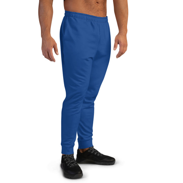 Navy Blue Men's Joggers, Dark Blue Solid Color Sweatpants For Men, Modern Slim-Fit Designer Ultra Soft & Comfortable Men's Joggers, Men's Jogger Pants-Made in EU/MX (US Size: XS-3XL)