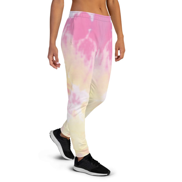 Pink Tie Dye Women's Joggers, Abstract Colorful Slit Fit Soft Women's Joggers Sweatpants -Made in EU (US Size: XS-3XL) Plus Size Available, Solid Coloured Women's Joggers, Soft Joggers Pants Womens, Women's Long Joggers, Women's Soft Joggers, Lightweight Jogger Pants Women's, Women's Athletic Joggers, Women's Jogger Pants
