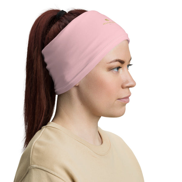 Light Pink Face Mask Shield, Luxury Premium Quality Cool And Cute One-Size Reusable Washable Scarf Headband Bandana - Made in USA/EU, Winter Accessory For Dust/ Wind, Wilderness Face Scarf Winter, Face Warmer  