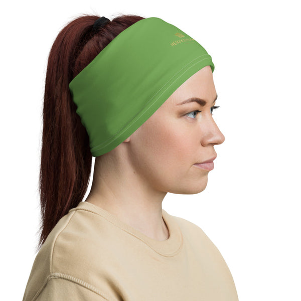 Apple Green Face Mask Shield, Cute One-Size Reusable Washable Scarf Headband Bandana-Made in USA/EU   Apple Green Face Mask Shield, Luxury Premium Quality Cool And Cute One-Size Reusable Washable Scarf Headband Bandana - Made in USA/EU, Face Neck Warmers, Non-Medical Breathable Face Covers, Neck Gaiters  