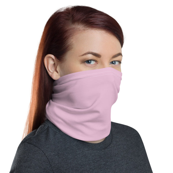 Light Pink Face Mask Shield, Luxury Premium Quality Cool And Cute One-Size Reusable Washable Scarf Headband Bandana - Made in USA/EU, Winter Accessory For Dust/ Sand/ Wind, Wilderness Face Scarf Winter, Face Warmer  