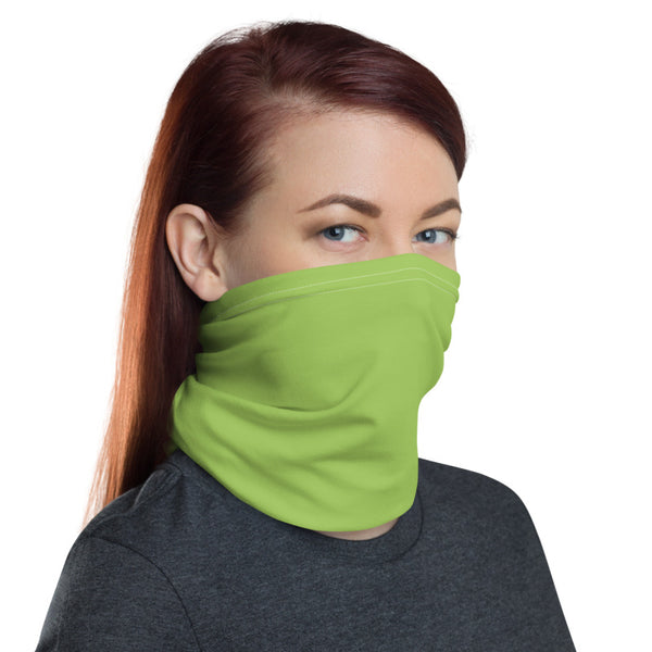 Light Green Face Mask Shield, Luxury Premium Quality Cool And Cute One-Size Reusable Washable Scarf Headband Bandana - Made in USA/EU, Winter Accessory For Dust/ Sand/ Wind, Wilderness Face Scarf Winter, Face Warmer  
