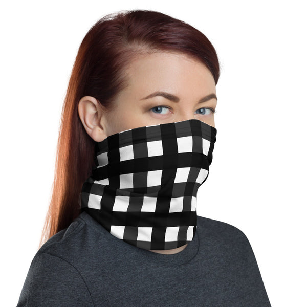 Black Buffalo Face Mask Coverings, Luxury Premium Quality Cool And Cute One-Size Reusable Washable Scarf Headband Bandana - Made in USA/EU, Face Neck Warmers, Non-Medical Breathable Face Covers, Neck Gaiters, Non-Medical Face Coverings 