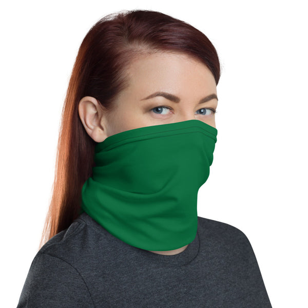 Dark Green Face Mask Shield, Luxury Premium Quality Cool And Cute One-Size Reusable Washable Scarf Headband Bandana - Made in USA/EU, Winter Accessory For Dust/ Sand/ Wind, Wilderness Face Scarf Winter, Face Warmer  