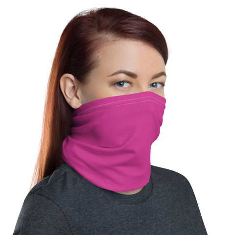 Hot Pink Face Mask Shield, Luxury Premium Quality Cool And Cute One-Size Reusable Washable Scarf Headband Bandana - Made in USA/EU, Winter or Summer Accessory For Sand/ Dust/ Wind, Wilderness Face Scarf Winter, Face Warmer  