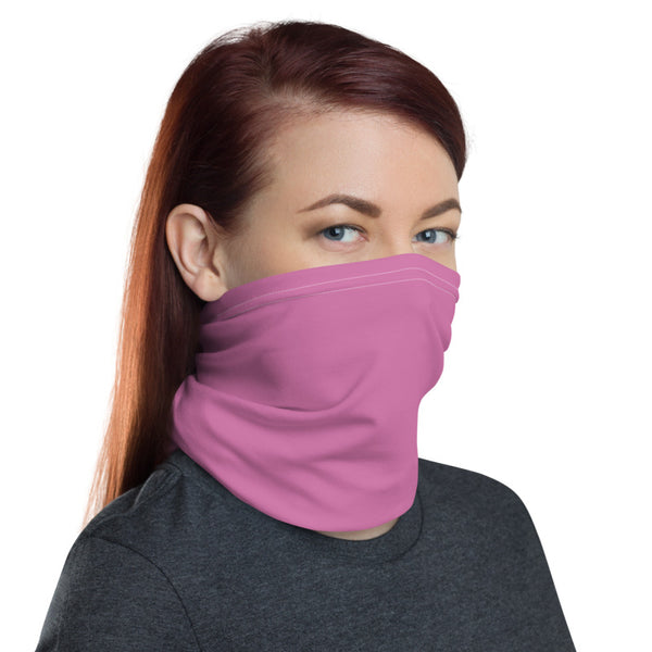 Pink Face Mask Shield, Luxury Premium Quality Cool And Cute One-Size Reusable Washable Scarf Headband Bandana Neck Gaiter- Made in USA/EU, Winter Accessory For Dust/ Sand/ Wind, Wilderness Face Scarf Winter, Face Warmer  