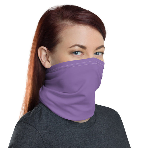 Pastel Purple Face Mask Shield, Luxury Premium Quality Cool And Cute One-Size Reusable Washable Scarf Headband Bandana - Made in USA/EU, Winter Accessory For Dust/ Sand/ Wind, Wilderness Face Scarf Winter, Face Warmer  