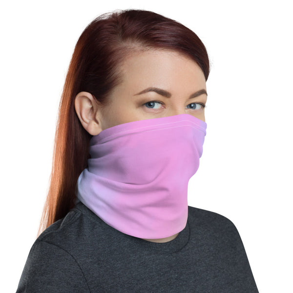 Cotton Candy Pink Neck Gaiter, Unisex Washable Reusable Bandana-Heidi Kimura Art LLC-Heidi Kimura Art LLC