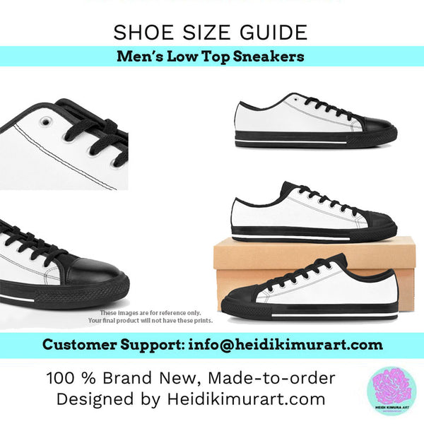 White Solid Color Men's Shoes, Best Men's Low Top Sneakers, Modern Must Have Essential Solid Color Tennis Shoes For Men