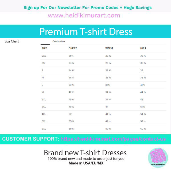 Blue Tiger Striped T-shirt Dress, Animal Print Women's Smooth Soft Stretchy Designer Premium Quality Best Oversize Fit Comfy Short Sleeves Dress - Made in USA/EU/MX (US Size: 2XL-6XL) Plus Size Available For Curvy Ladies