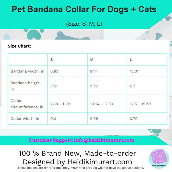 Grey Pet Bandana Collar, Pink Cute Mother's Day Special For Cat/ Dog Moms-Printed in USA
