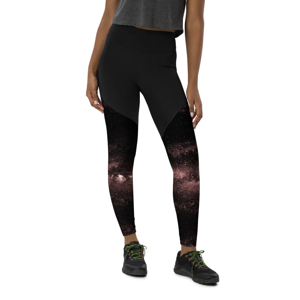 Pink Galaxies Sports Leggings