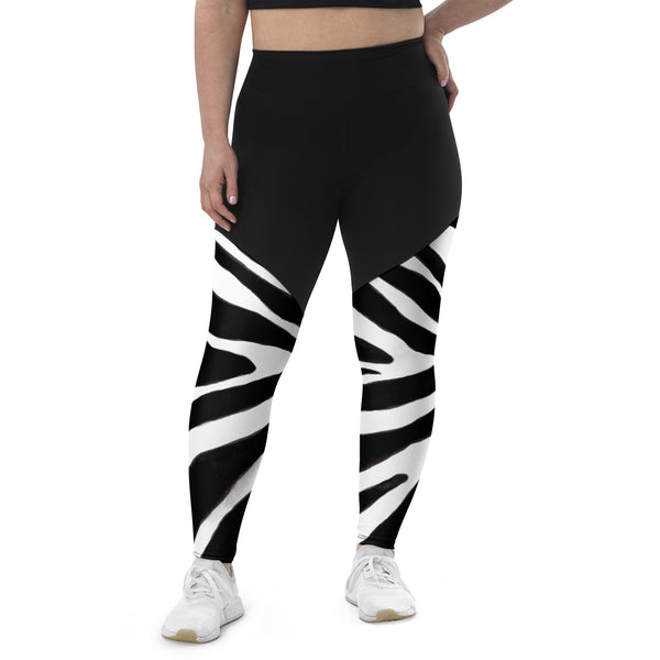 Zebra Print Women's Sports Leggings