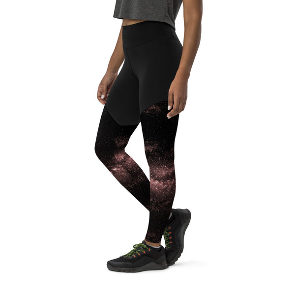 Pink Galaxies Sports Leggings