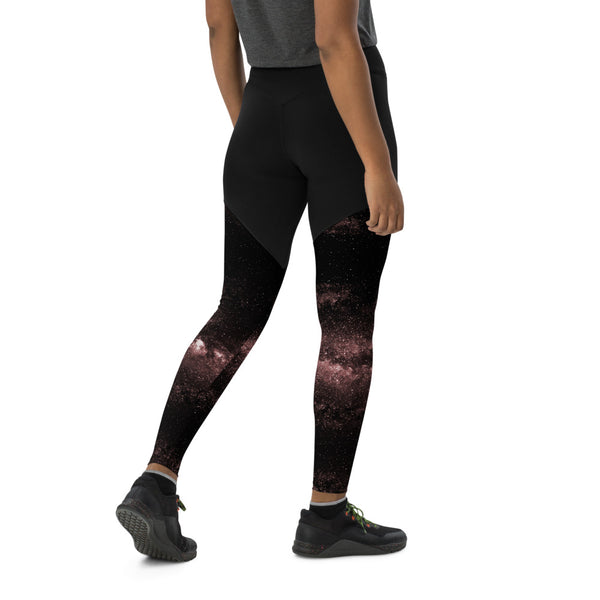 Pink Galaxies Sports Leggings