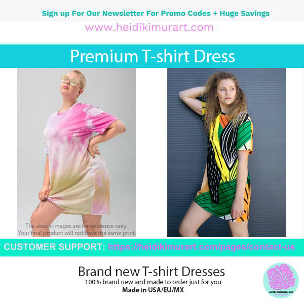 Snake Print Women's T-shirt dress, Snake Python Skin Printed T-shirt Dress For Ladies-Made in USA/EU
