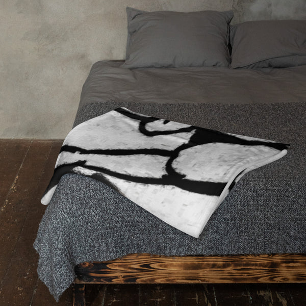 Black White Nude Throw Blanket