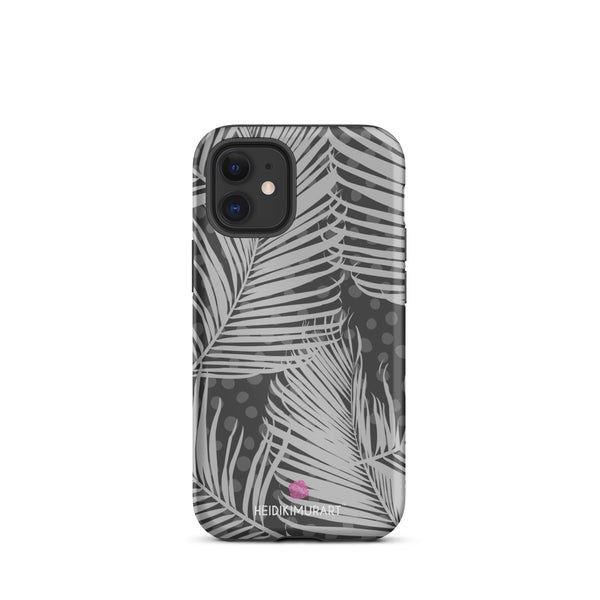 Grey Tropical Tough iPhone Case, Best Gray Hawaiian Style Unisex iPhone Case-Printed in USA/Canada/EU