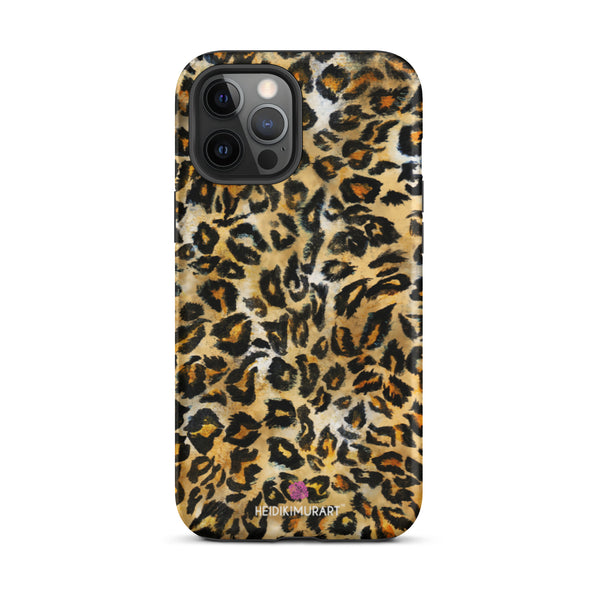 Leopard Print Tough iPhone Case, Animal Print Designer Tough Unisex iPhone Case-Printed in USA/EU