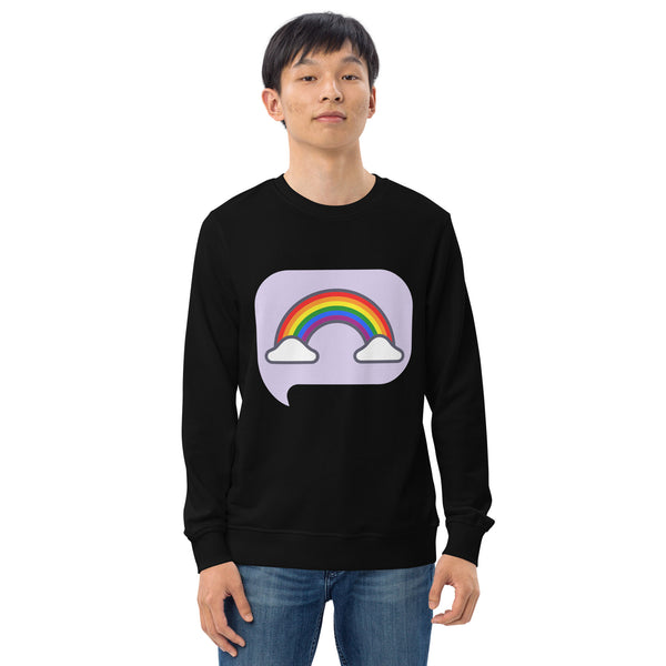 Pride Rainbow Unisex Sweatshirt, Best Unisex organic sweatshirt