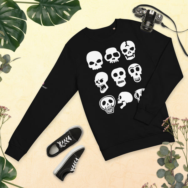 Skulls Halloween Sweatshirt, Best Unisex organic sweatshirt