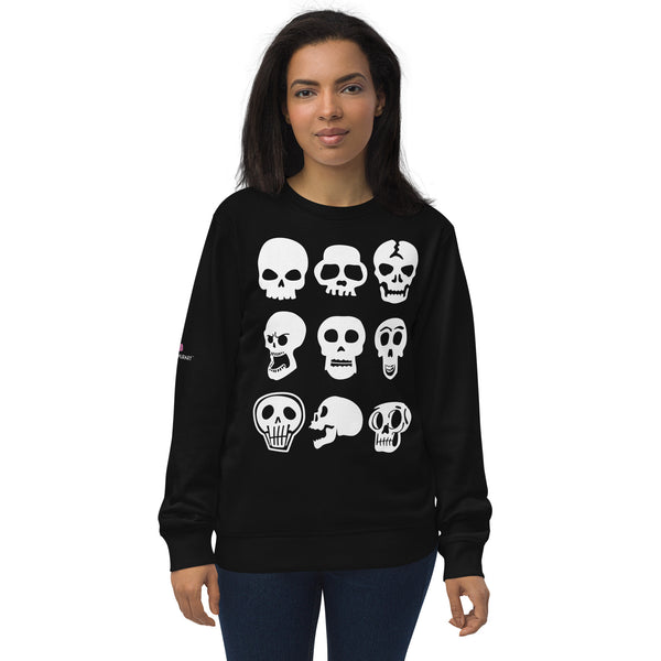 Skulls Halloween Sweatshirt, Best Unisex organic sweatshirt