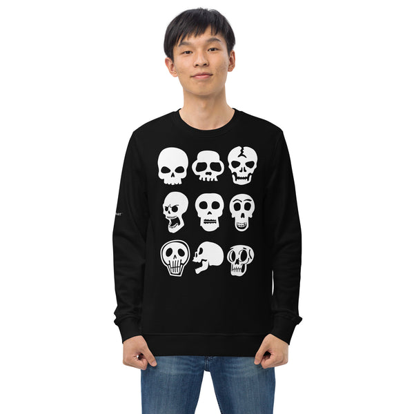 Skulls Halloween Sweatshirt, Best Unisex organic sweatshirt