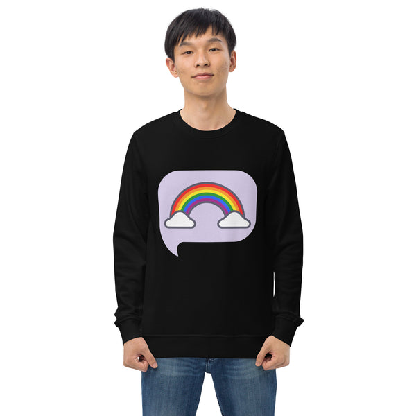 Pride Rainbow Unisex Sweatshirt, Best Unisex organic sweatshirt