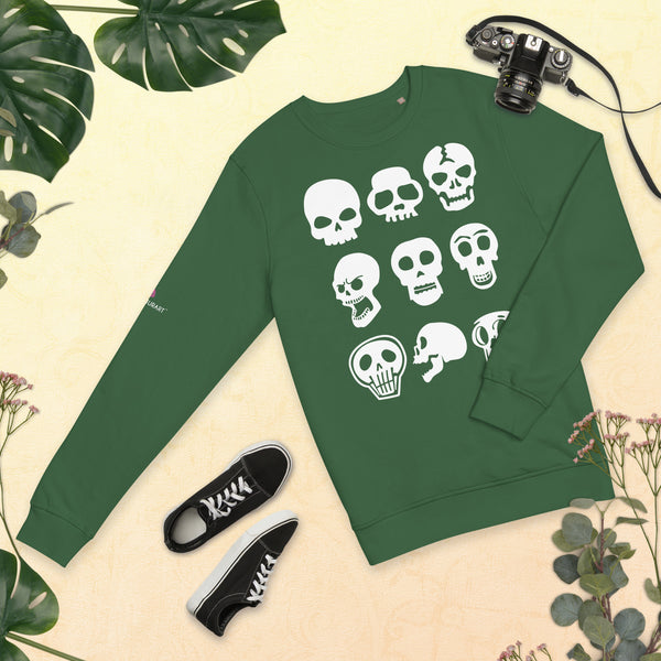 Skulls Halloween Sweatshirt, Best Unisex organic sweatshirt