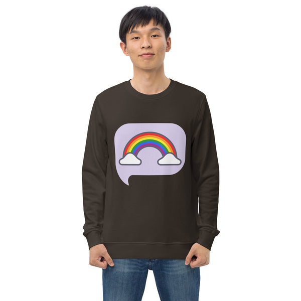 Pride Rainbow Unisex Sweatshirt, Best Unisex organic sweatshirt