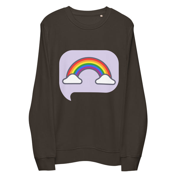 Pride Rainbow Unisex Sweatshirt, Best Unisex organic sweatshirt