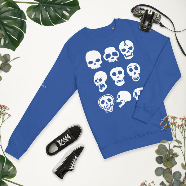 Skulls Halloween Sweatshirt, Best Unisex organic sweatshirt