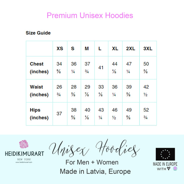 Pink Blue Ombre Print Men's or Women's Unisex Hoodie Pullover- Made in Europe-Men's Hoodie-Heidi Kimura Art LLC
