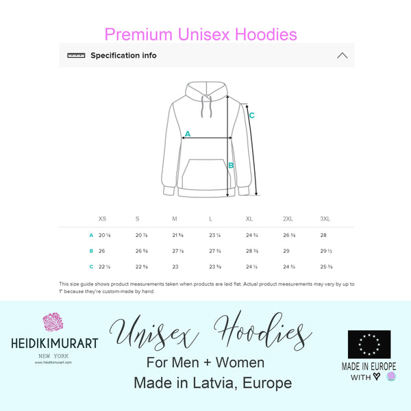 Blue Abstract Unisex Hoodie, Men's or Women's Comfy Premium Hoodie - Made in Europe-Men's Hoodie-Printful-Heidi Kimura Art LLC