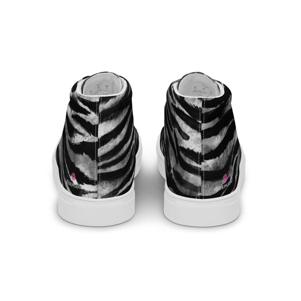 Grey Tiger Striped Women's High Tops