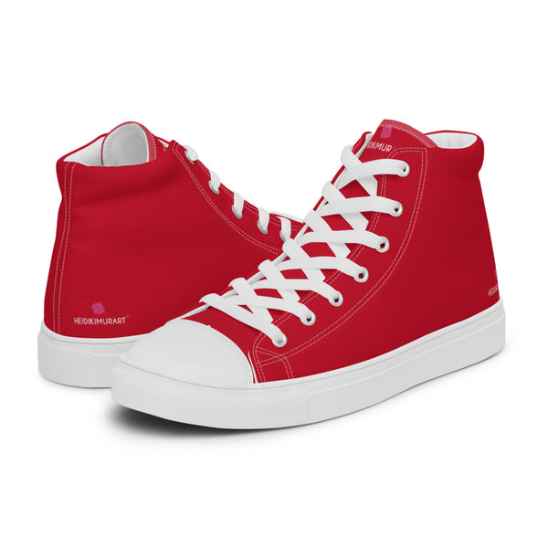 Red Ladies' High Tops, Women’s high top canvas shoes