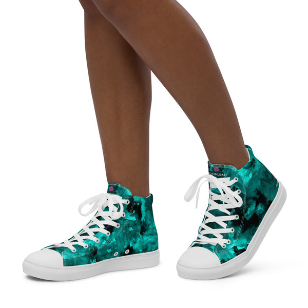 Blue Abstract Women's High Tops