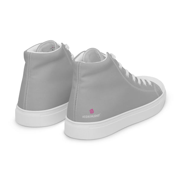 Light Gray Ladies' High Tops, Women’s high top canvas shoes