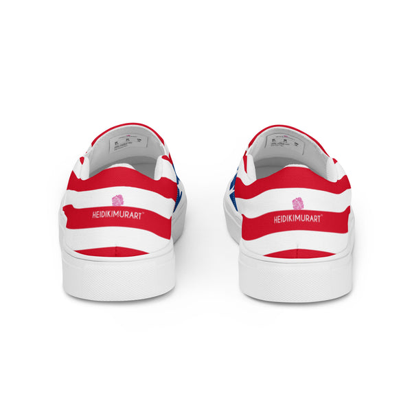 July 4th Women's Slip Ons, Women’s slip-on canvas shoes